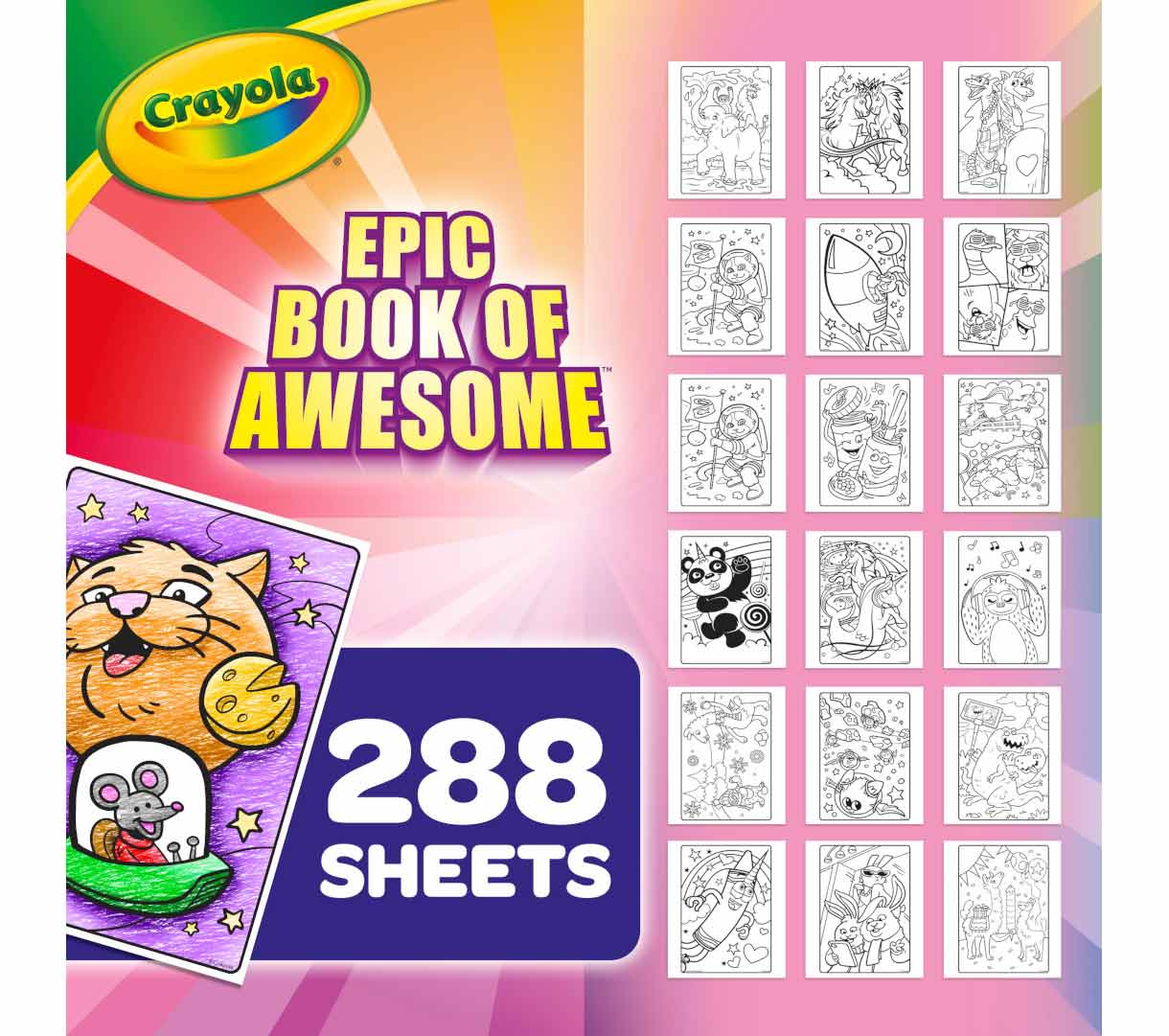 Libro de Colorear Crayola - Epiceno Book 288 páginas