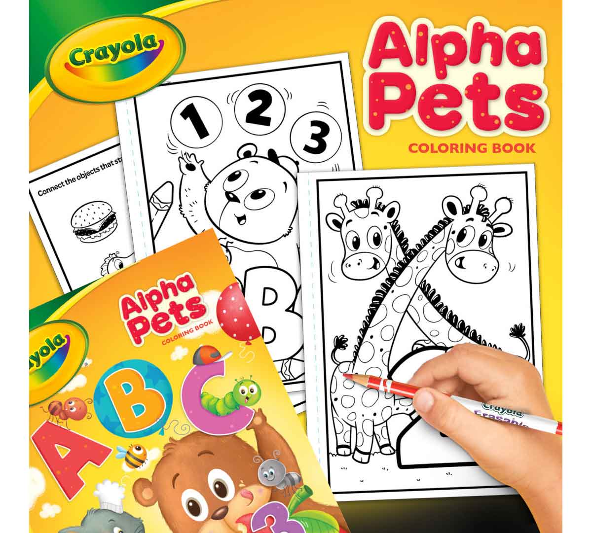 Libro de Colorear Crayola - Alpha Pets 96 páginas