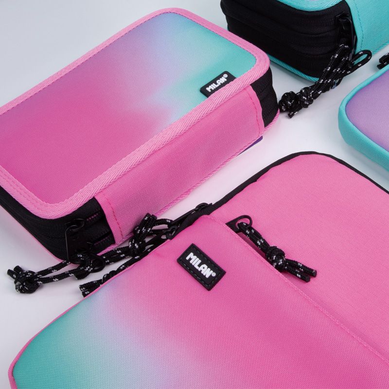 Estuche Milan con Útiles - 3 Niveles Sunset Rosa
