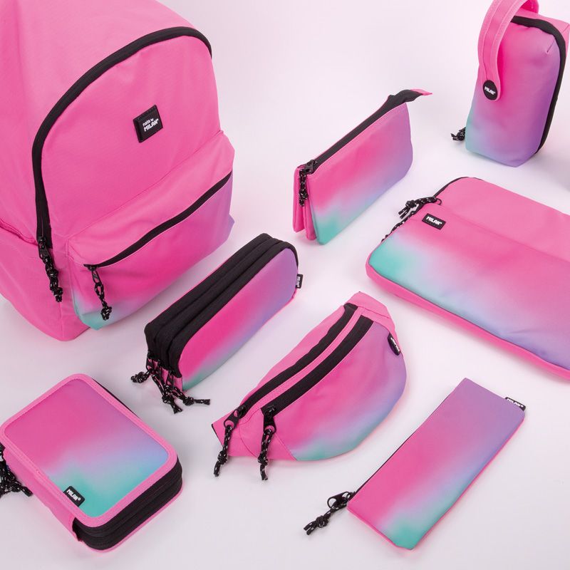Estuche Milan con Útiles - 3 Niveles Sunset Rosa