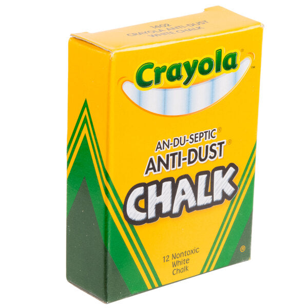 Tiza Blanca Antipolvo Crayola - 12 piezas