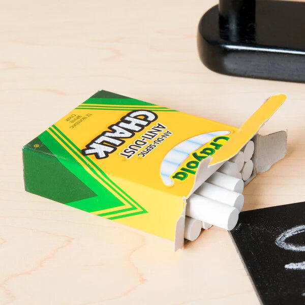 Tiza Blanca Antipolvo Crayola - 12 piezas