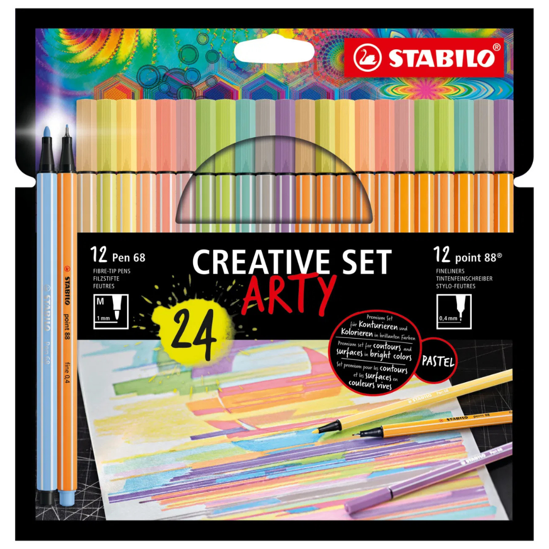 Set Stabilo Arty Pastel - 24 Piezas