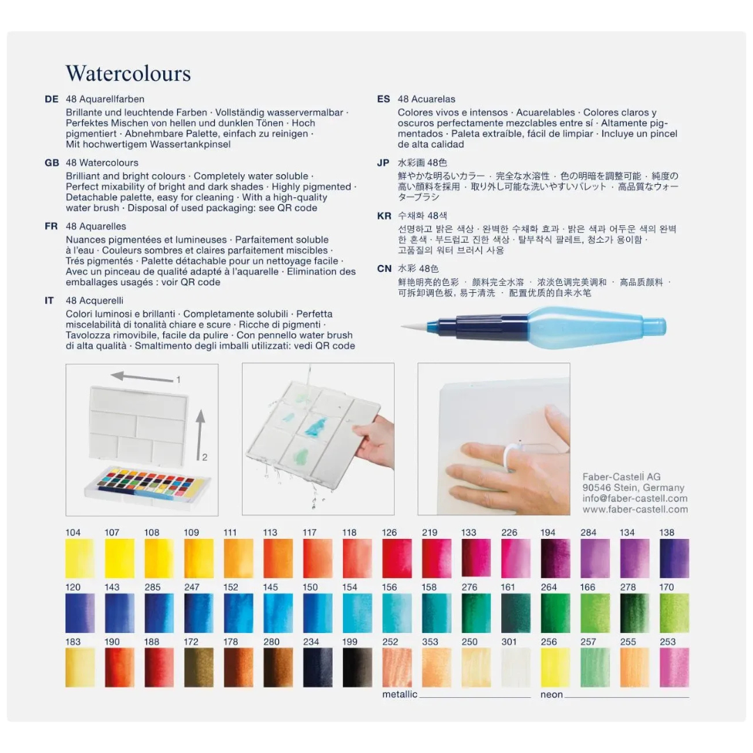 Acuarelas Profesionales Faber Castell - 48 Colores