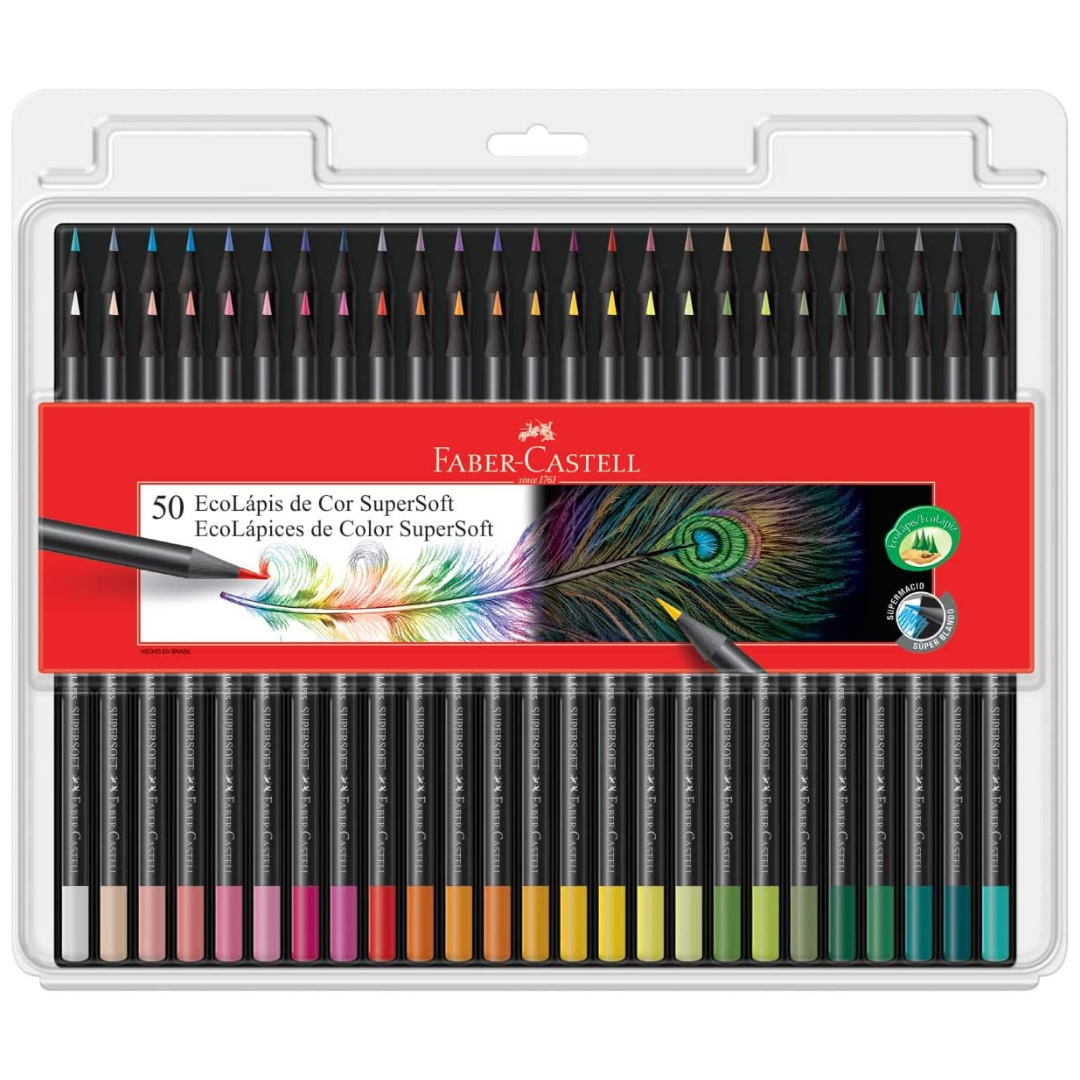 Crayones Faber Castell - Caja de 50 Colores