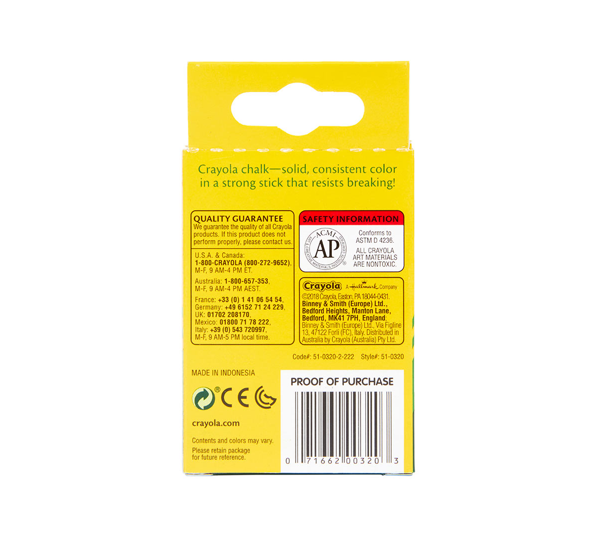 Tiza Blanca Crayola - 12 piezas