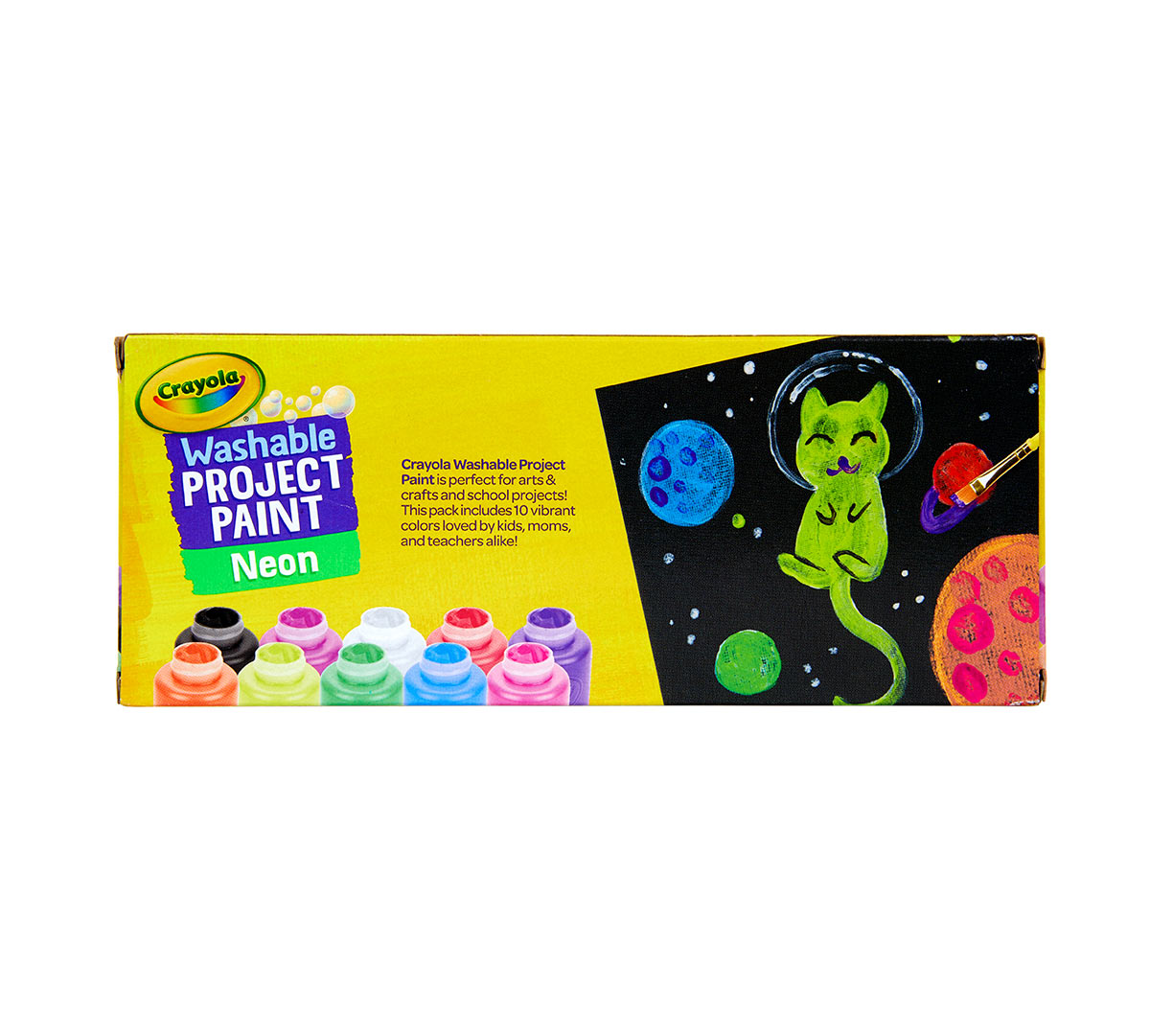 Pintura Lavable Crayola - 10 Colores Neón