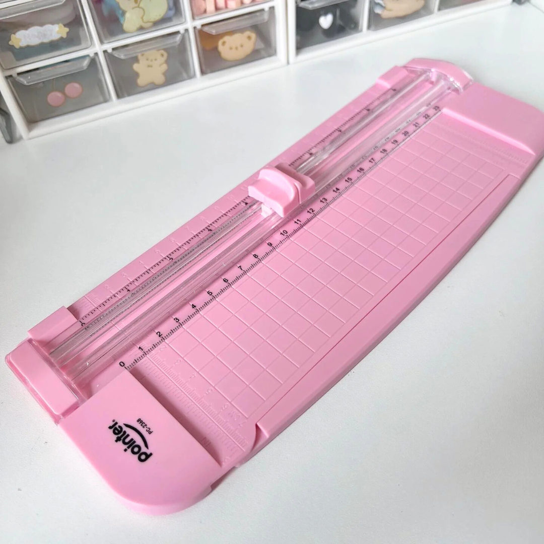 Cortadora de Papel - Mediana Rosa Pastel
