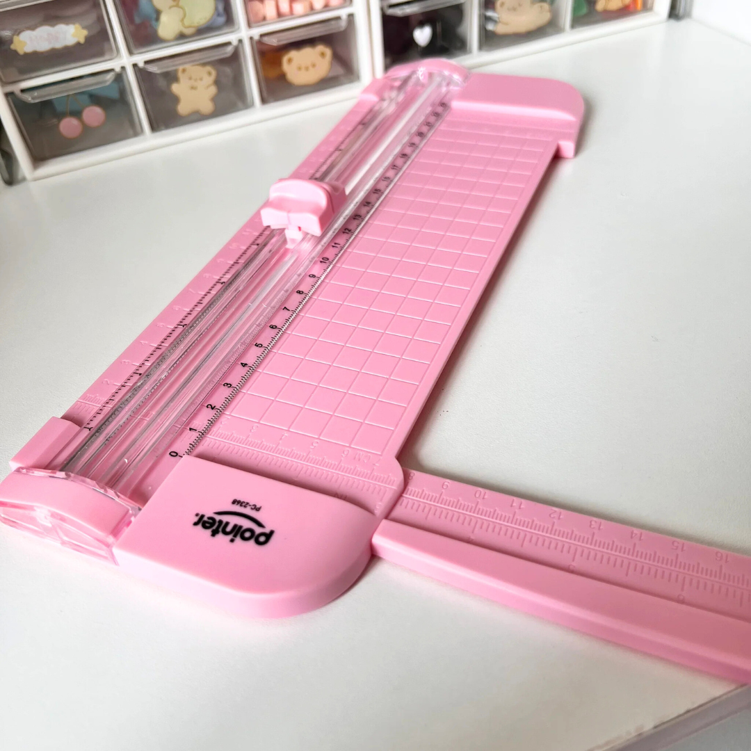 Cortadora de Papel - Mediana Rosa Pastel