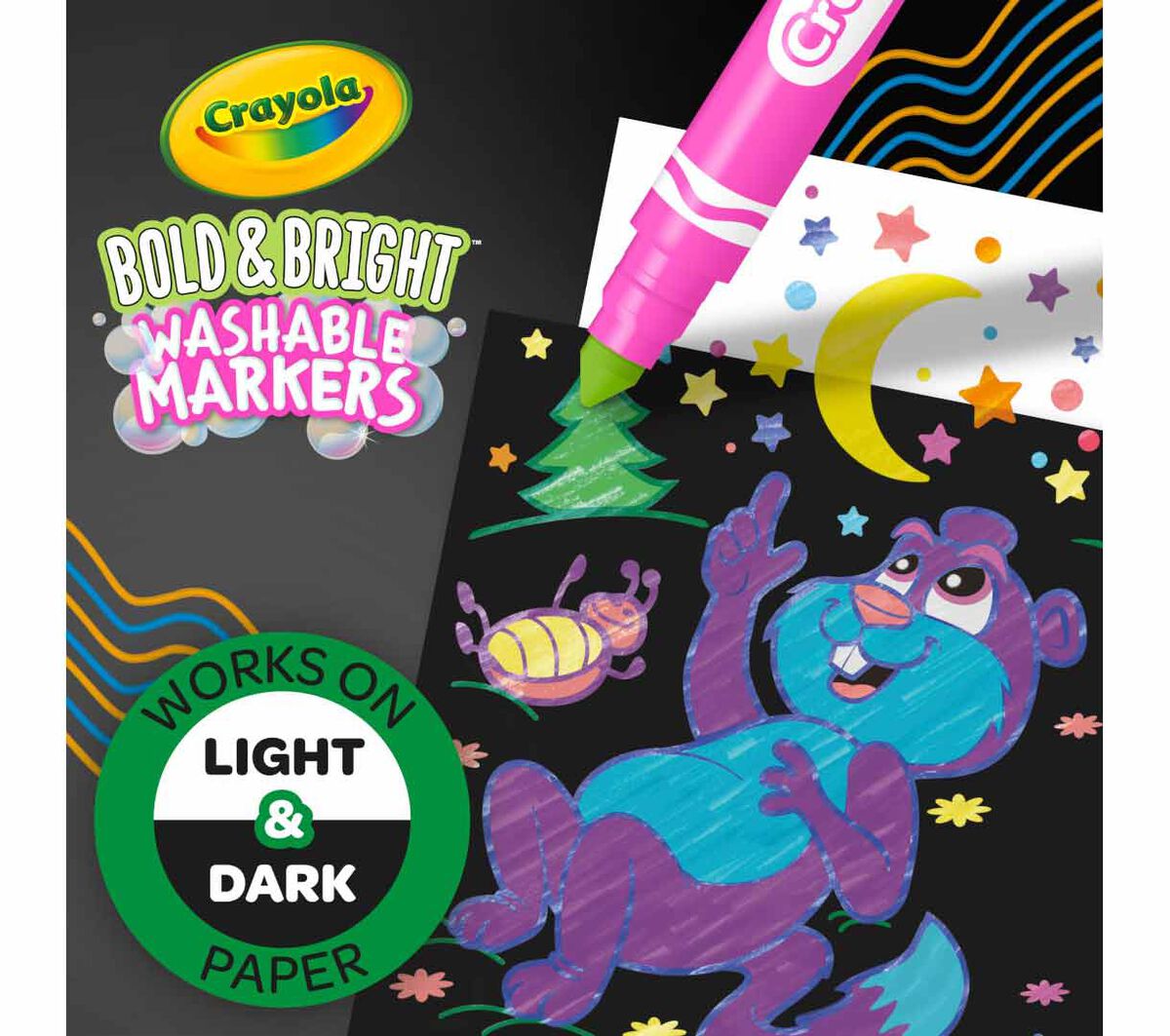 Crayola Markers Bright & Bold - 10 Marcadores Punta Gruesa