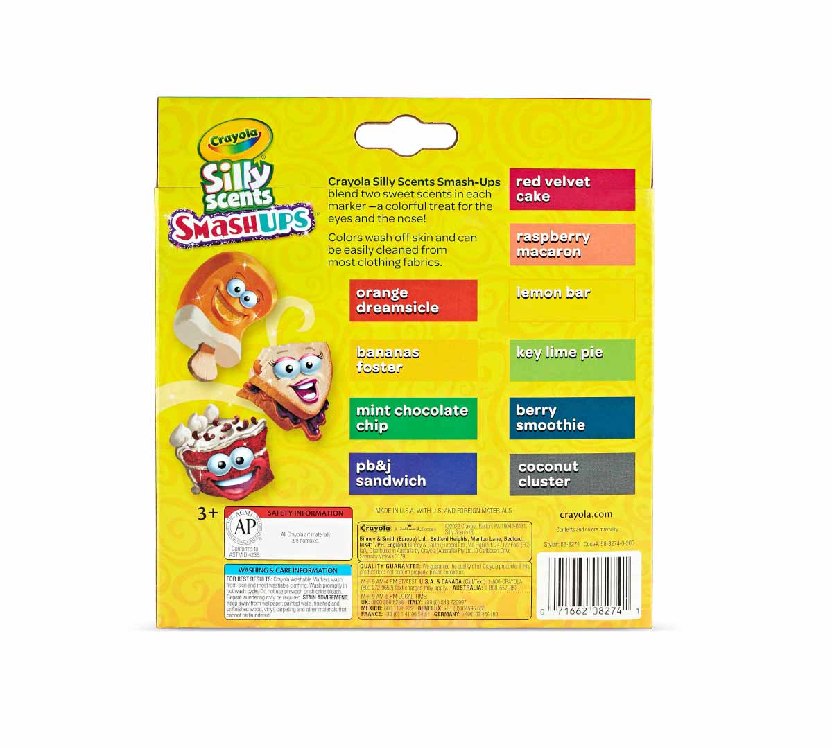 Crayola Markers Silly Scents - 10 Marcadores Punta Gruesa