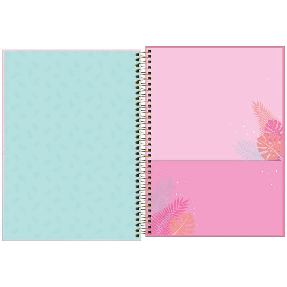 Cuaderno Espiral - Portada Flamingos - 80 Hojas con Líneas