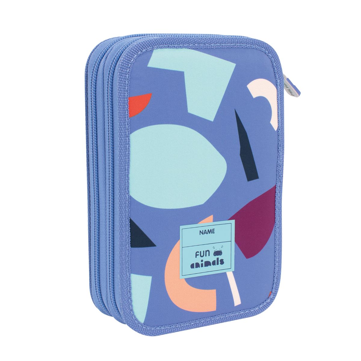 Estuche Milan con Útiles - 2 Niveles Celeste