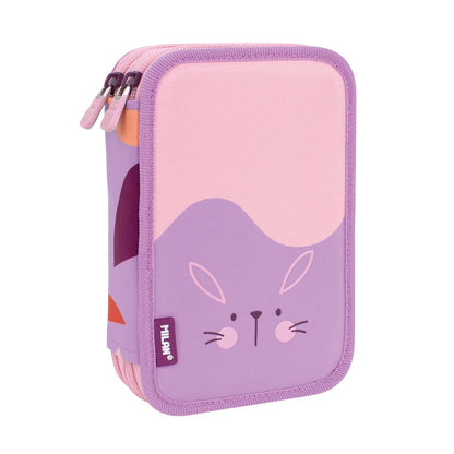 Estuche Milan con Útiles - 2 Niveles Violeta