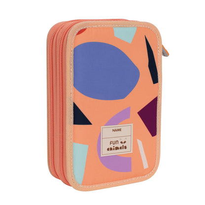 Estuche Milan con Útiles - 2 Niveles Naranja