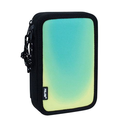 Estuche Milan con Útiles - 2 Niveles Sunset Verde