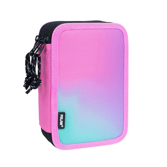 Estuche Milan con Útiles - 3 Niveles Sunset Rosa