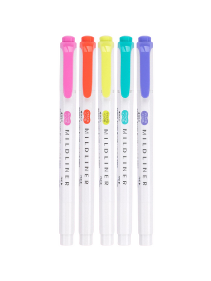 Zebra Mildliner - Set de 5 Colores Bright