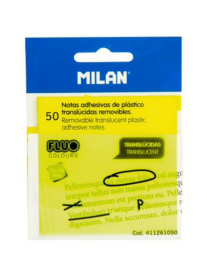 Notas Adhesivas Milán Amarillo y Rosa Traslúcidas - Set de 2