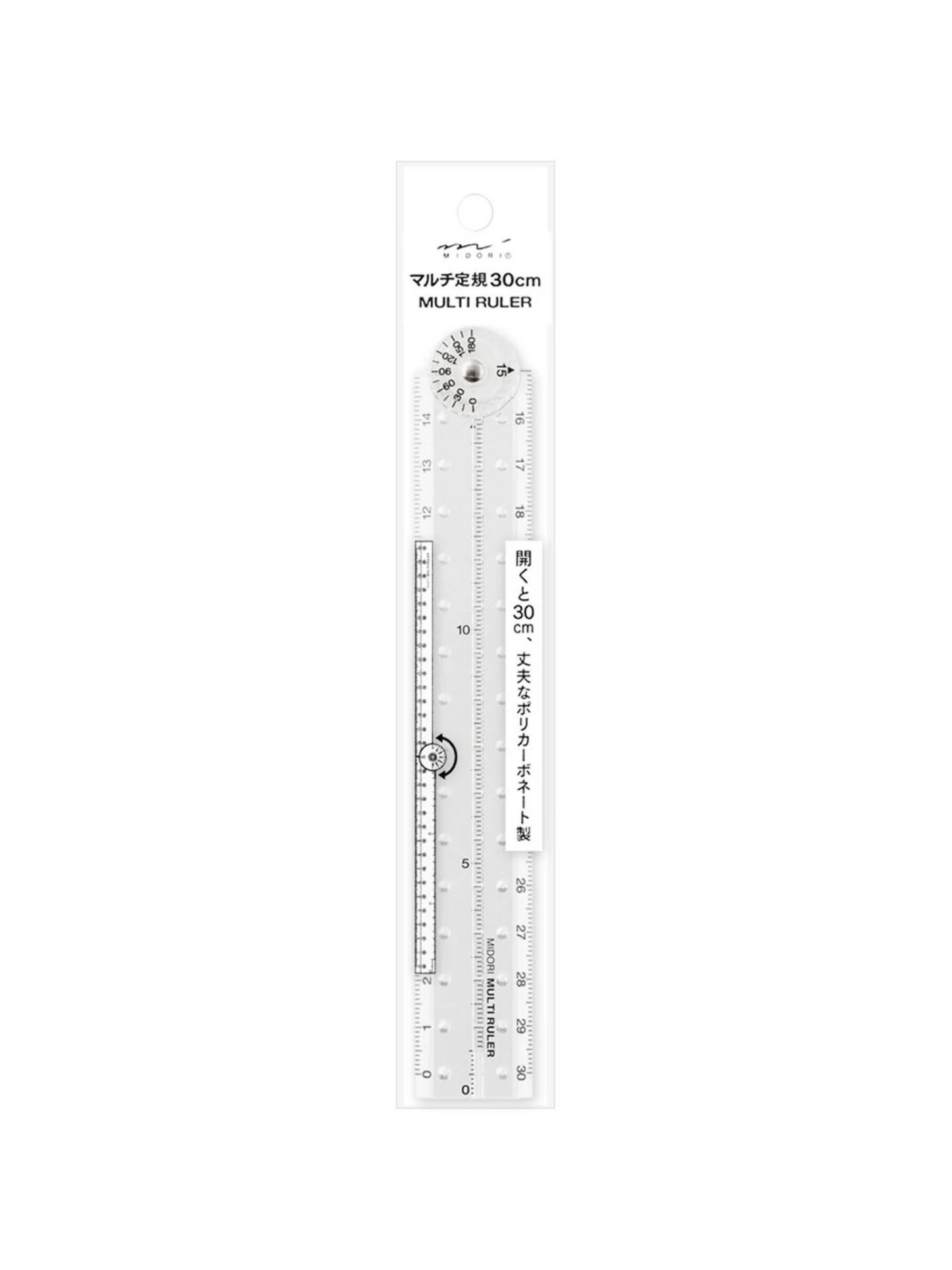 Regla Midori Multi Ruler - Transparente