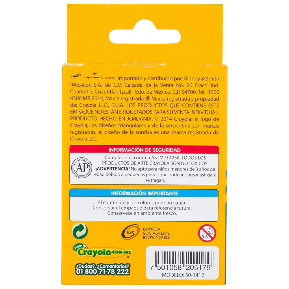 Tiza Multicolor Antipolvo Crayola - 12 piezas