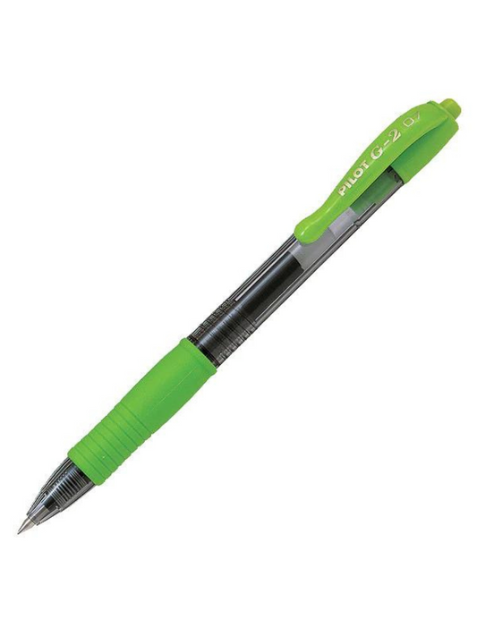 Bolígrafo Gel Pilot G-2 Verde Claro - Punto Fino 0.7 mm