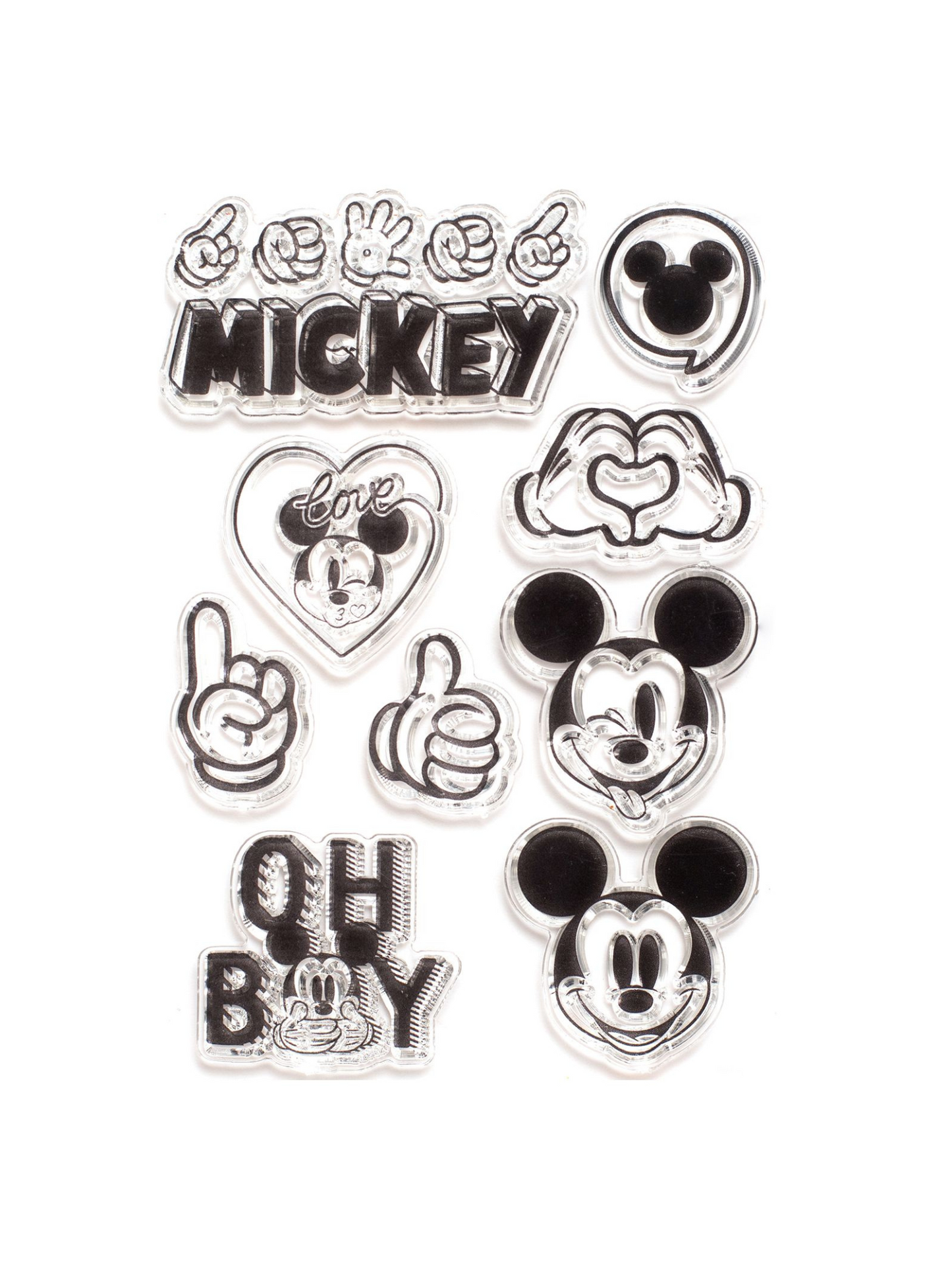 Sellos de Silicona - Diseño Mickey Mouse - 9 Piezas