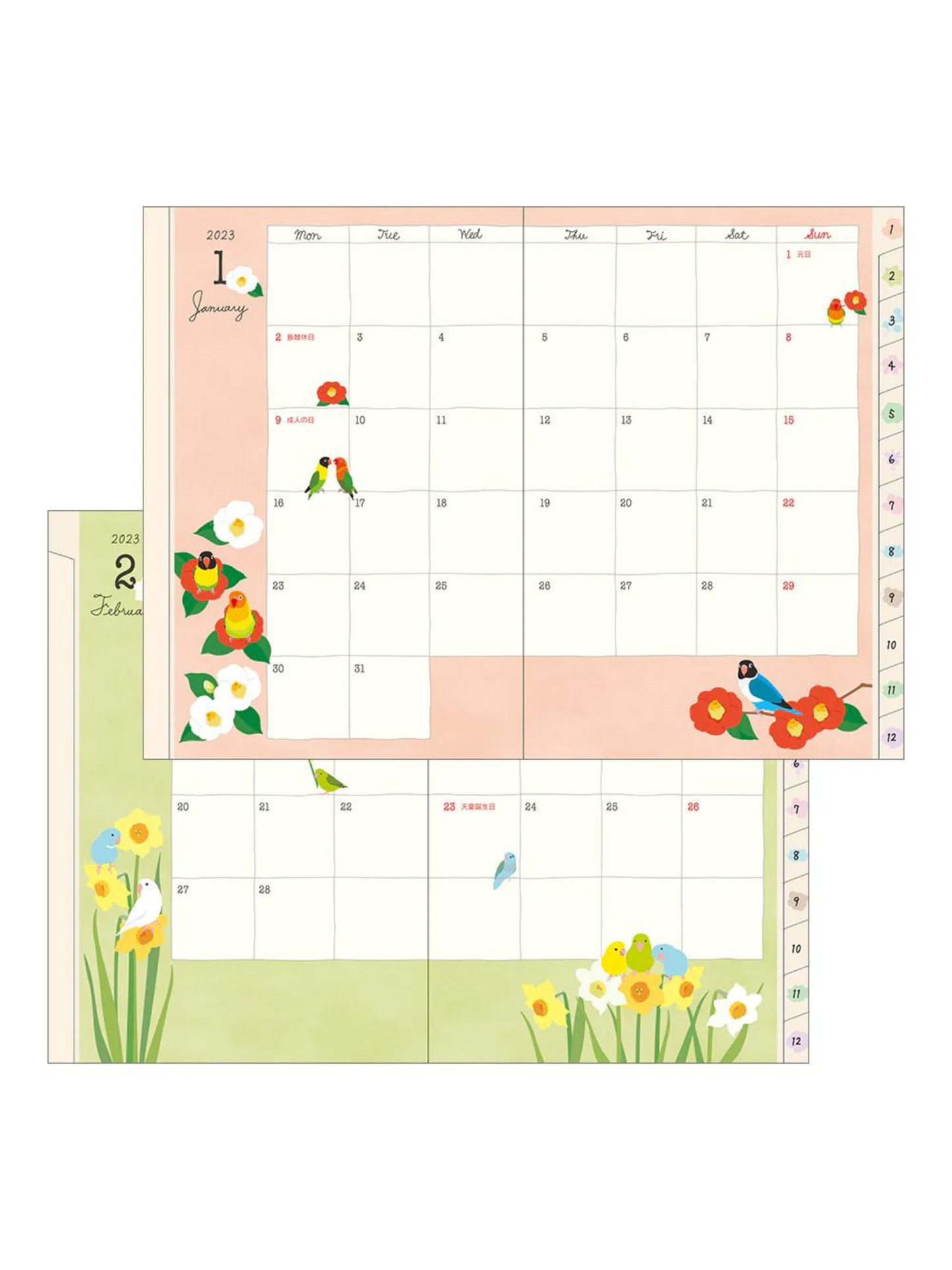 Planner 2023 Ilustrado Midori Bird