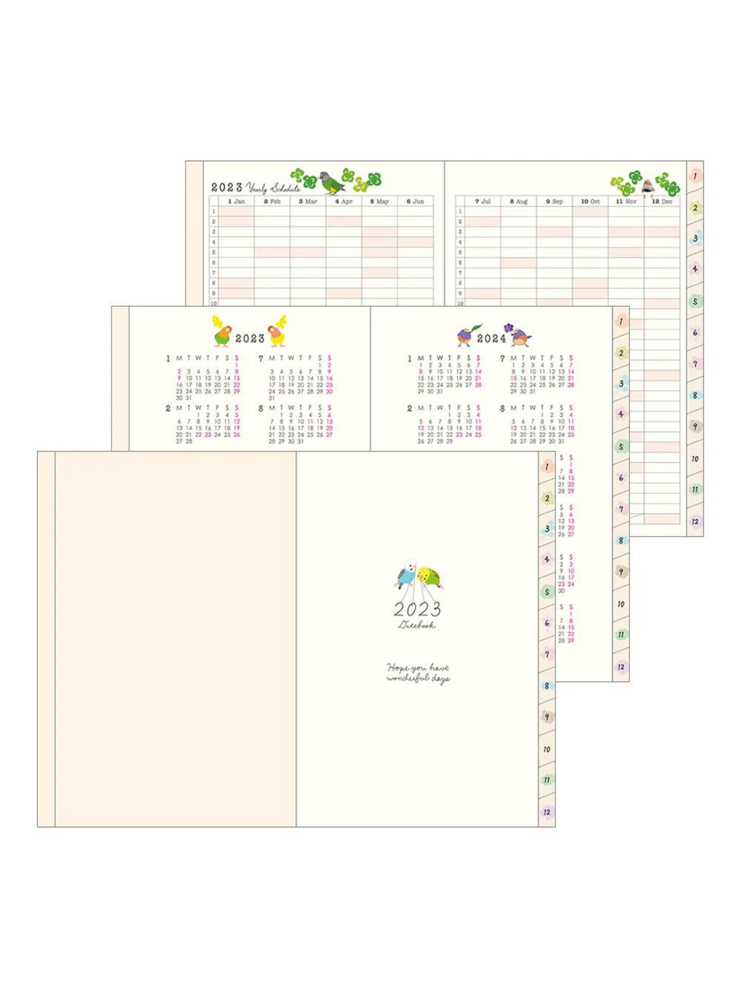 Planner 2023 Ilustrado Midori Bird