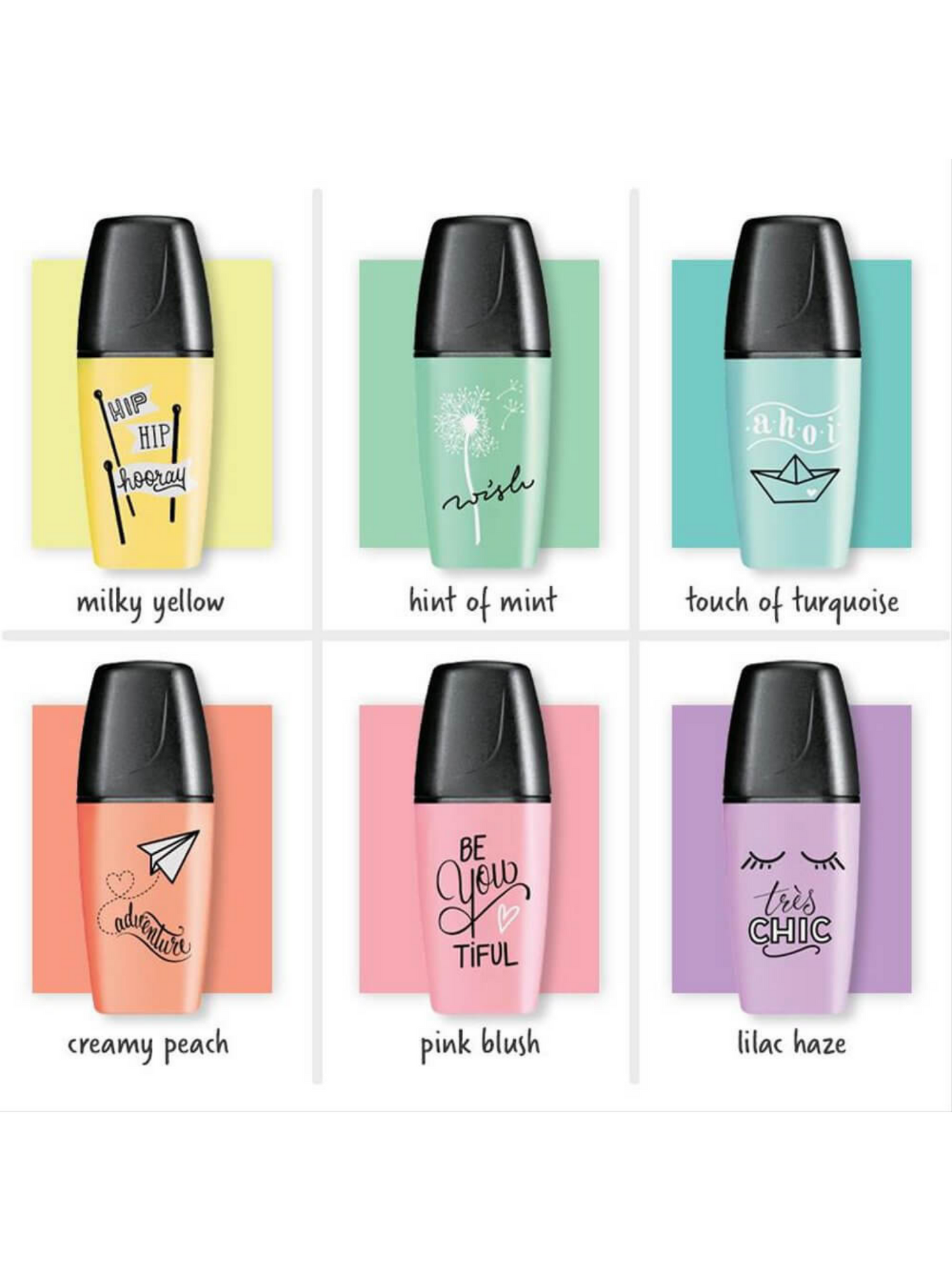 Stabilo Mini Boss - Set de 6 Colores Pastel