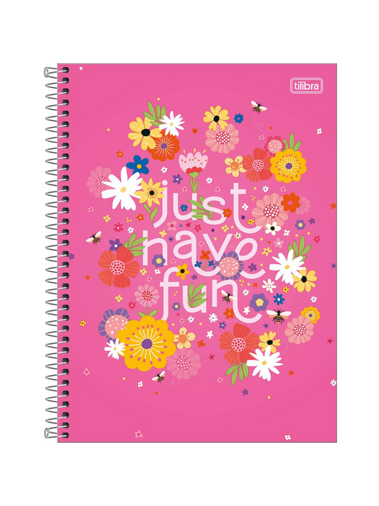 Cuaderno Multimaterias - Líneas - Floral Fucsia