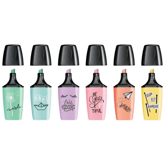 Stabilo Mini Boss - 6 Resaltadores Colores Pastel