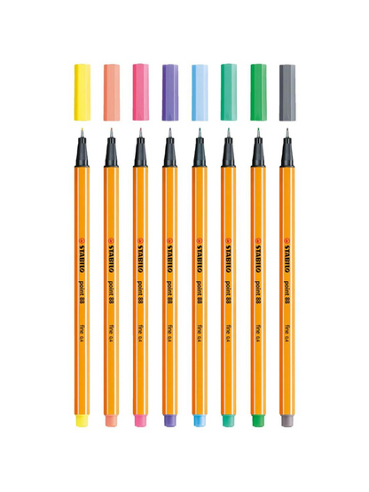 Stabilo Point - Set de 8 Colores Pastel