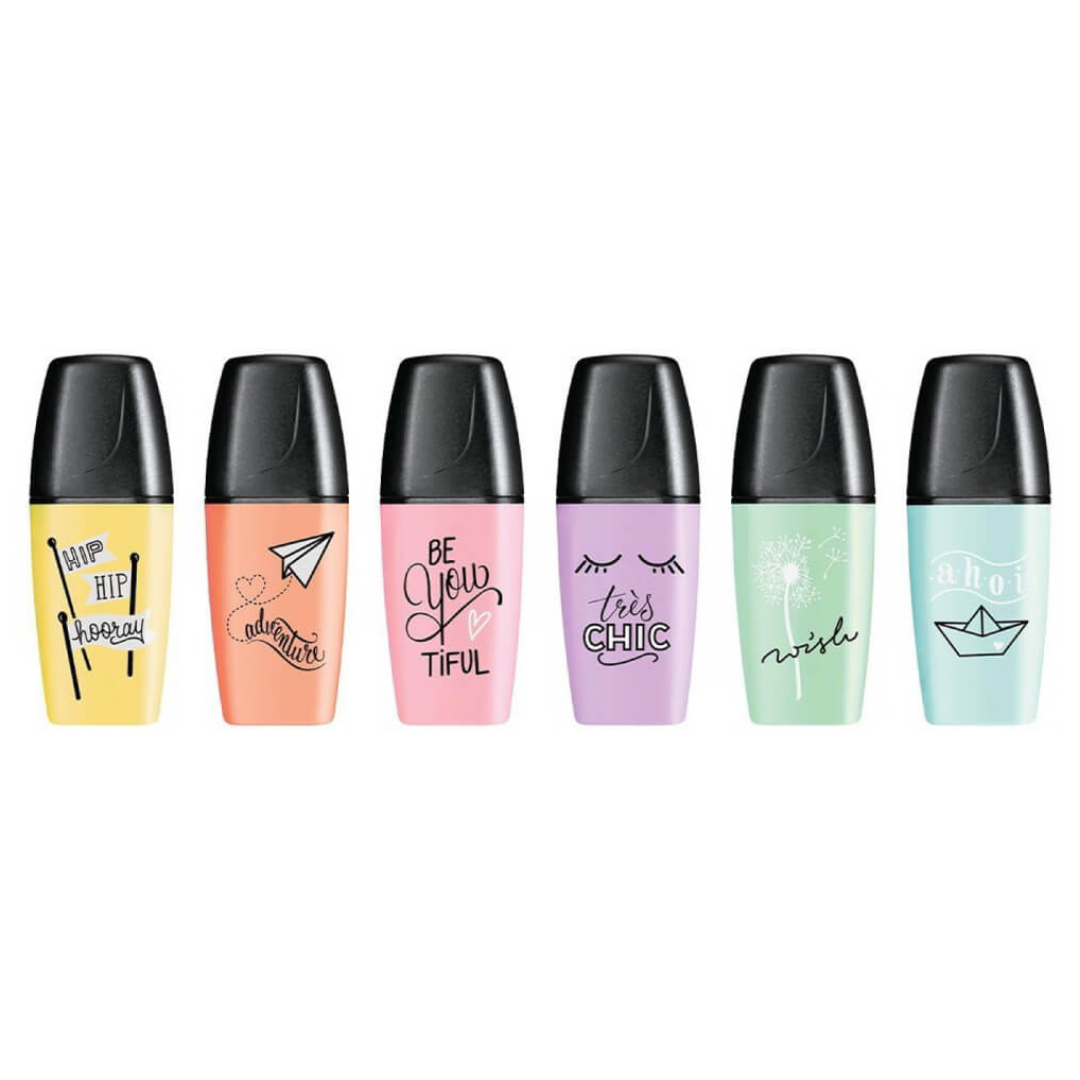 Stabilo Mini Boss - 6 Resaltadores Colores Pastel