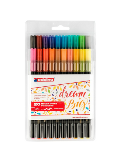 Edding Brush Pens - Set de 20 Colores