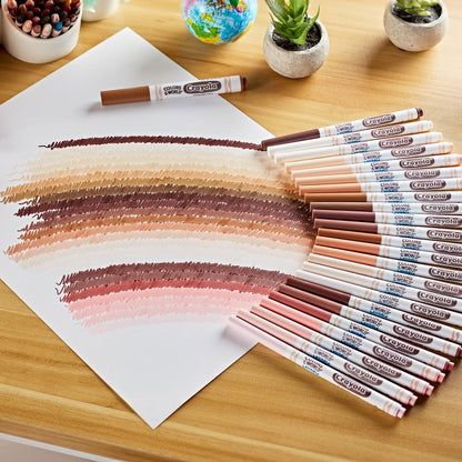 Crayola Markers Colors of the World - 24 Marcadores Punta Fina