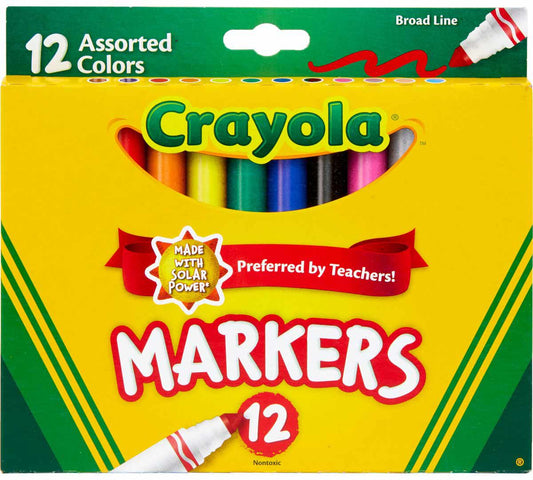 Crayola Markers - 12 Marcadores Punta Gruesa