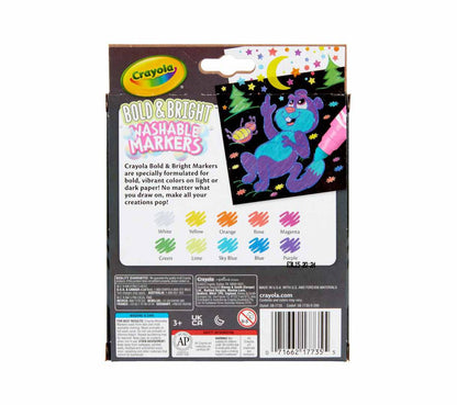 Crayola Markers Bright & Bold - 10 Marcadores Punta Gruesa