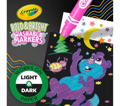 Crayola Markers Bright & Bold - 10 Marcadores Punta Gruesa