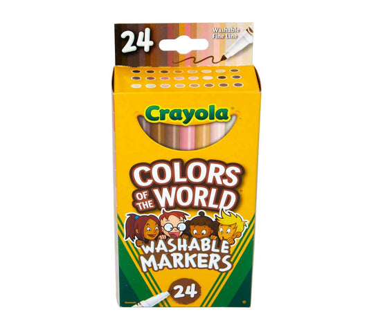 Crayola Markers Colors of the World - 24 Marcadores Punta Fina