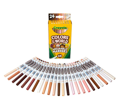 Crayola Markers Colors of the World - 24 Marcadores Punta Fina