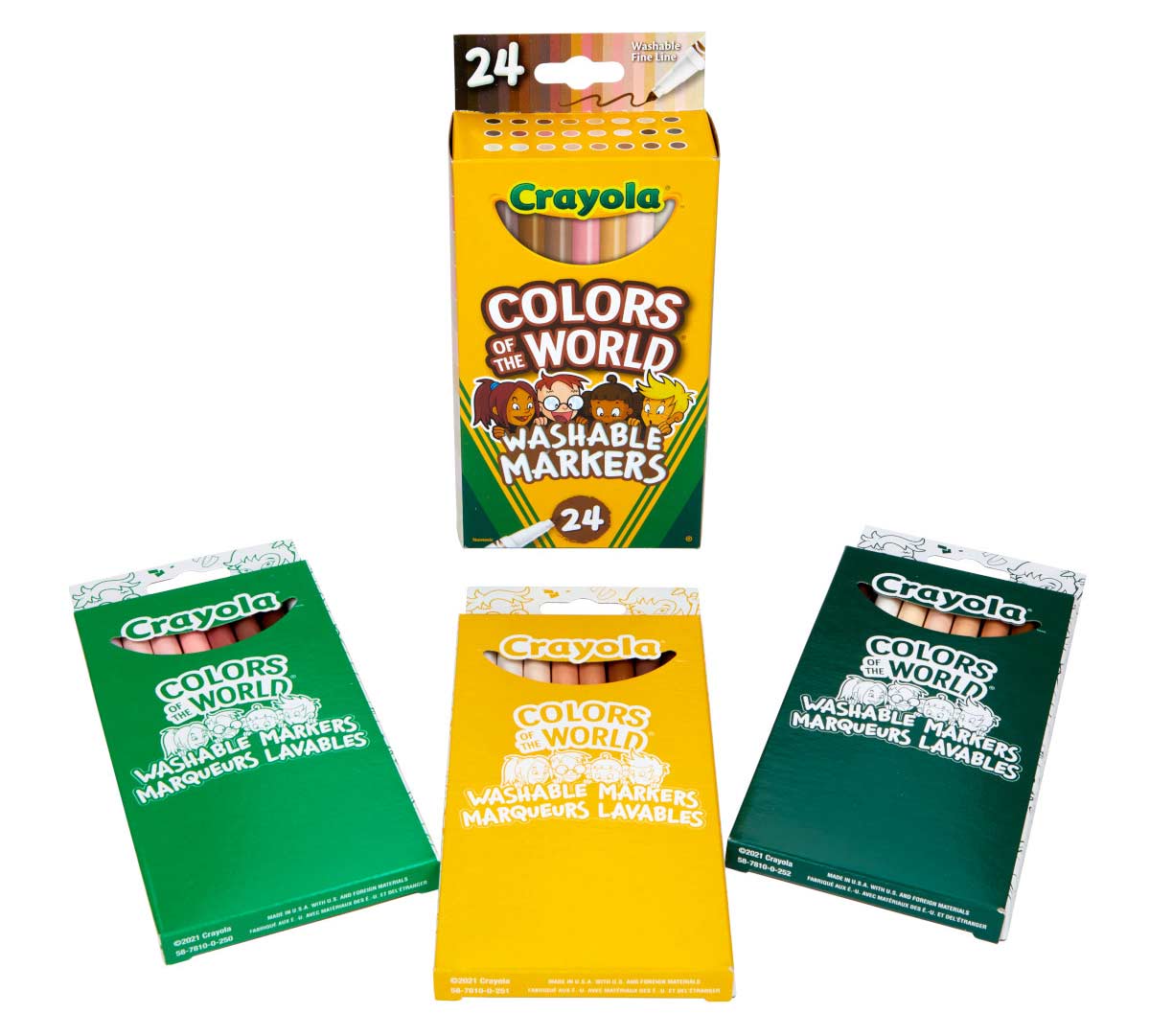 Crayola Markers Colors of the World - 24 Marcadores Punta Fina