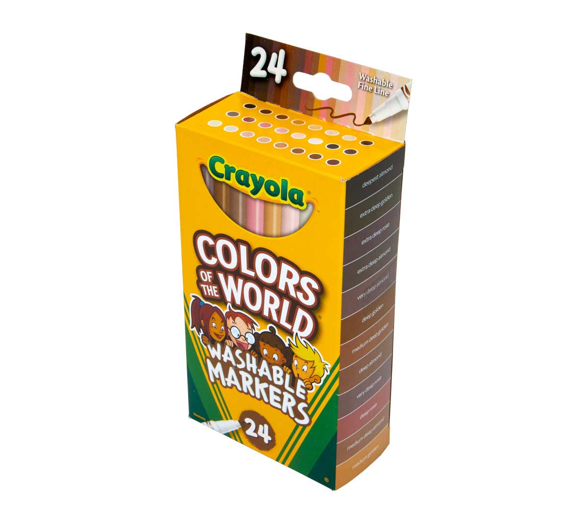 Crayola Markers Colors of the World - 24 Marcadores Punta Fina
