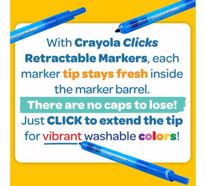 Crayola Clicks - 10 Marcadores Retráctiles