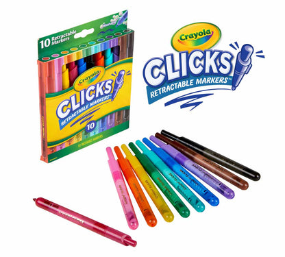 Crayola Clicks - 10 Marcadores Retráctiles