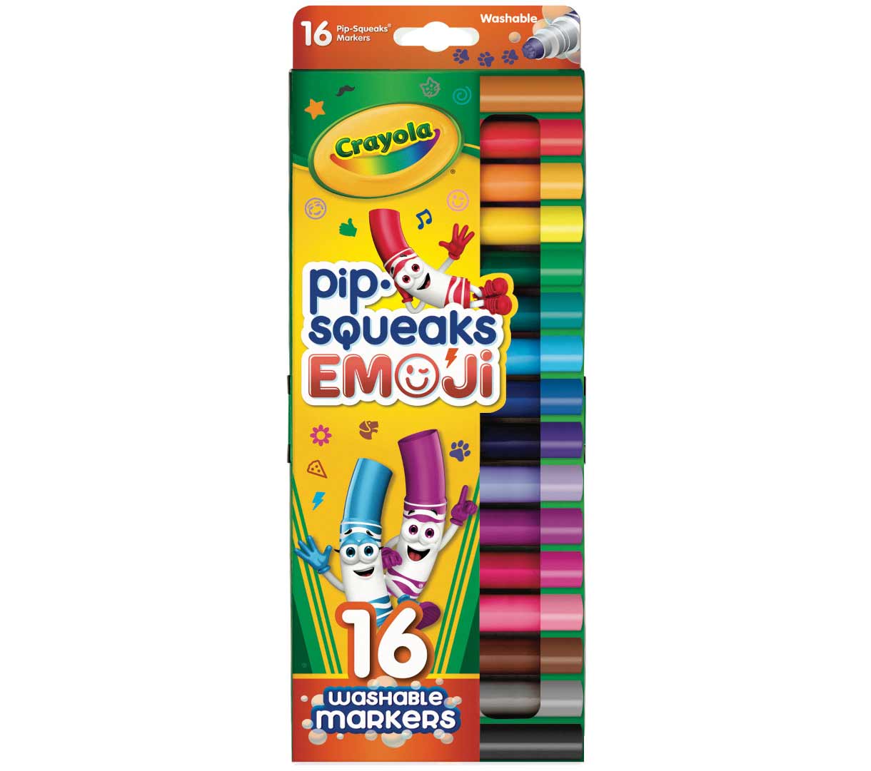 Crayola Pip-Squeaks Emoji - 16 Marcadores de Sello