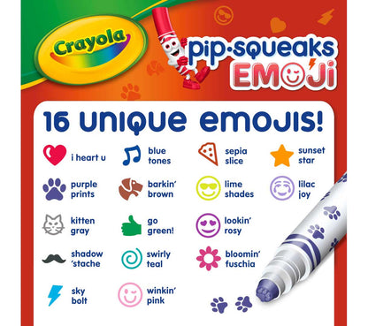 Crayola Pip-Squeaks Emoji - 16 Marcadores de Sello