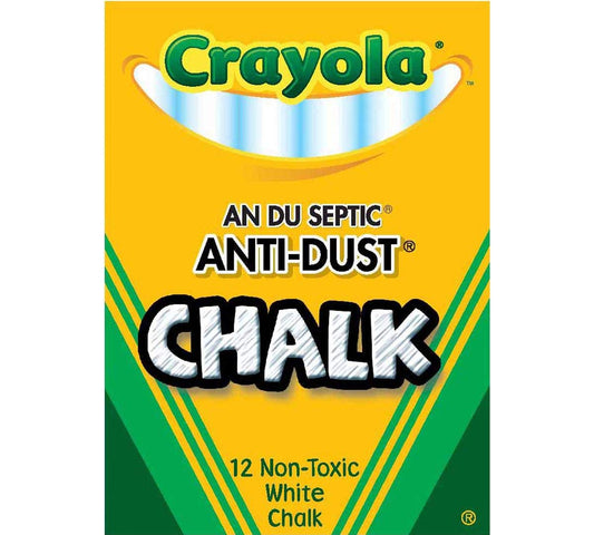 Tiza Blanca Antipolvo Crayola - 12 piezas