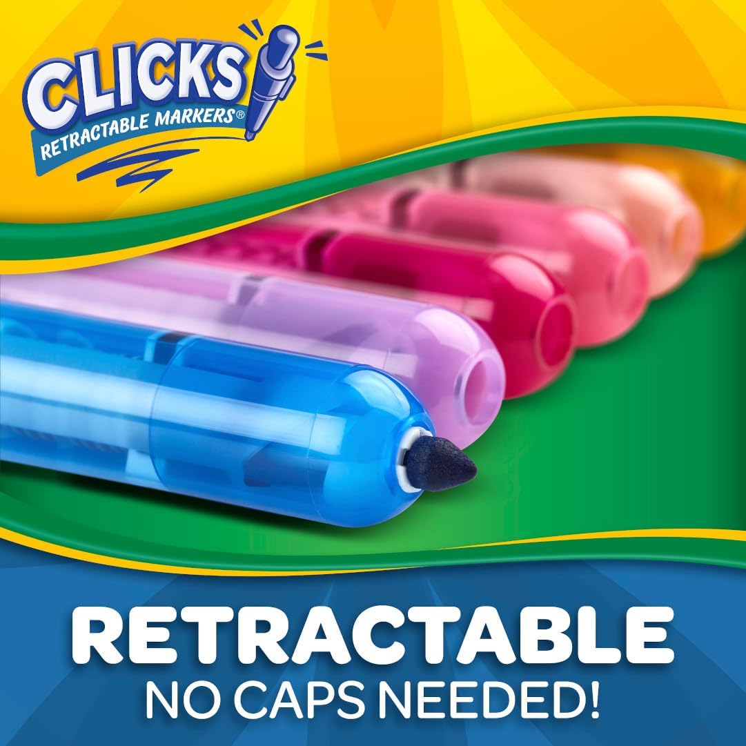 Crayola Clicks - 10 Marcadores Retráctiles