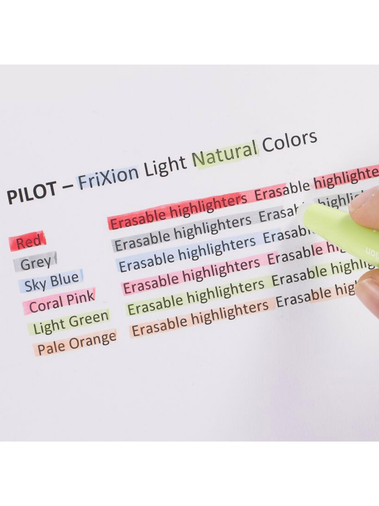 Resaltadores Pilot Frixion - Set de 6 Colores Naturales